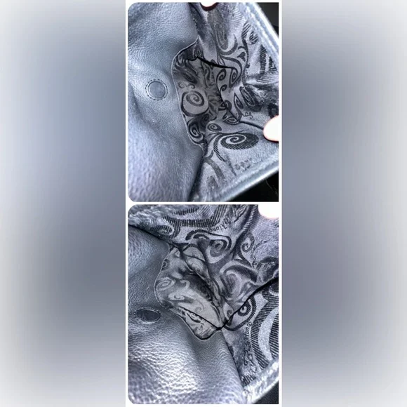 Brighton Black Pebbled Leather and Brown Croc-Embossed Hobo Shoulder Bag - Picture 7 of 16